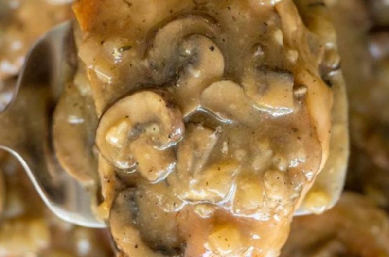 juicy skillet pork chops with savory mushroom gravy a hearty one pan meal