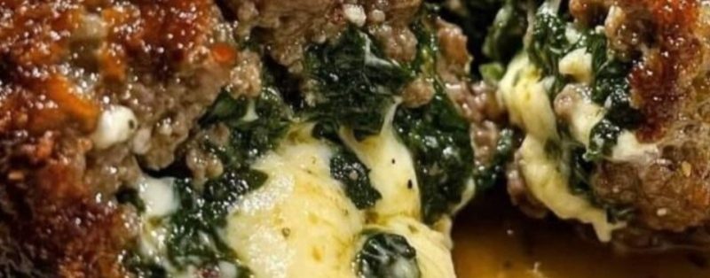 juicy spinach and cheese stuffed meatballs recipe easy healthy and delicious