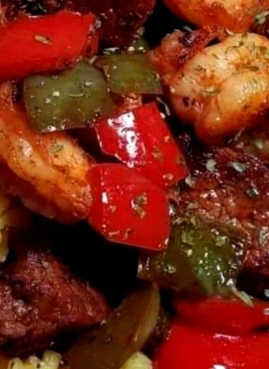 jumbo shrimp and baby yukon gold potatoes in garlic thyme sauce a gourmet delight
