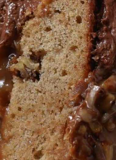 moist gluten free banana cake with rich german chocolate frosting
