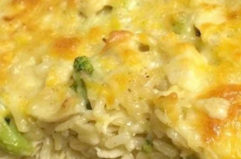 one pot cheesy chicken broccoli and rice casserole easy creamy and comforting