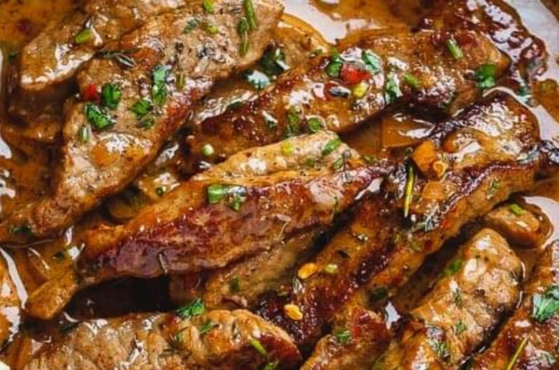 perfect pan seared steak with garlic butter sauce a juicy flavorful delight