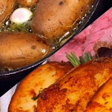 perfectly crispy roast beef with fondant potatoes a gourmet delight