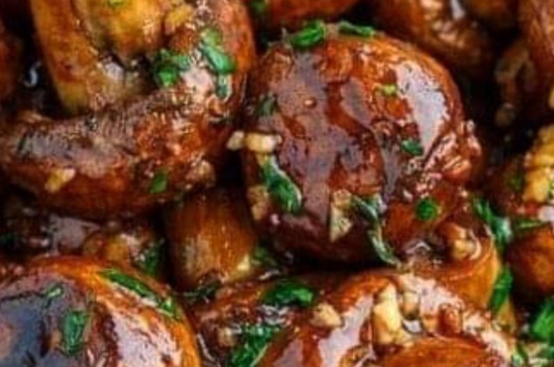 perfectly roasted garlic mushrooms a flavorful side dish recipe