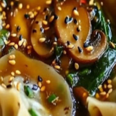 potsticker soup with mushrooms and bok choy a quick flavorful comfort meal