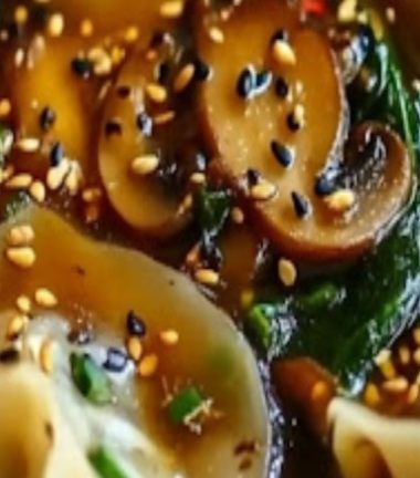 potsticker soup with mushrooms and bok choy a quick flavorful comfort meal