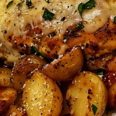 skillet garlic parmesan chicken with crispy potatoes a one pan wonder