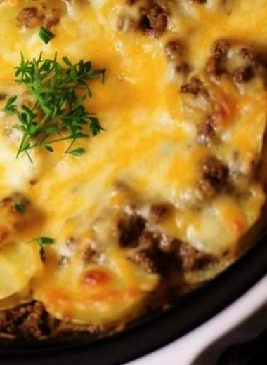 slow cooker beef and potato au gratin a hearty cheesy comfort food recipe