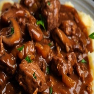 slow cooker beef tips with mushroom gravy a hearty flavorful family favorite