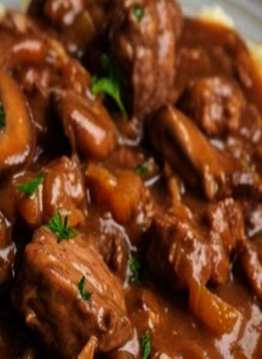 slow cooker beef tips with mushroom gravy a hearty flavorful family favorite