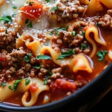 slow cooker lasagna soup easy cheesy and comforting