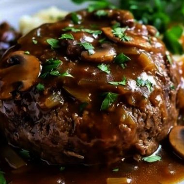 slow cooker salisbury steak with rich mushroom gravy a hearty comfort food recipe