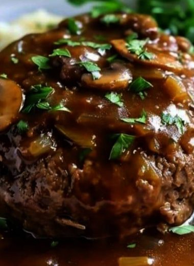 slow cooker salisbury steak with rich mushroom gravy a hearty comfort food recipe