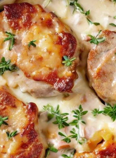 smothered pork chop and scalloped potato casserole ultimate comfort food recipe
