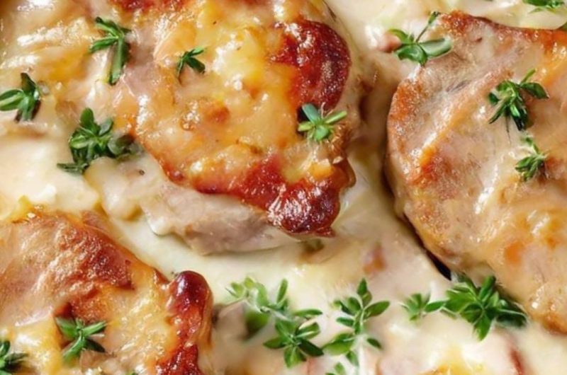 smothered pork chop and scalloped potato casserole ultimate comfort food recipe