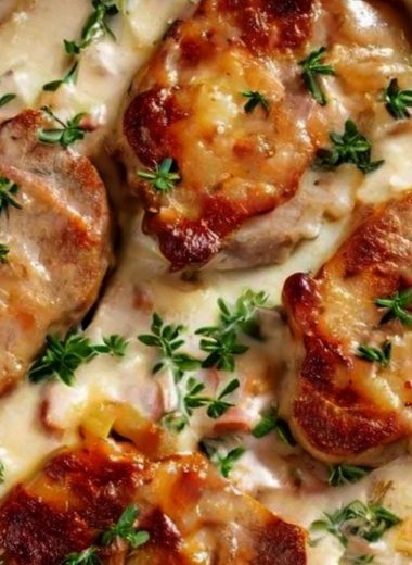 smothered pork chop scalloped potato casserole a hearty comfort food recipe