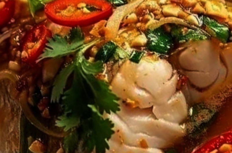 steamed fish with spicy lime and garlic sauce a healthy flavorful seafood delight