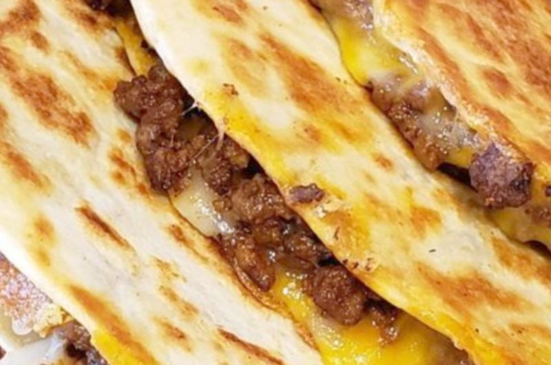 ultimate cheesy beef quesadilla recipe easy melty and delicious