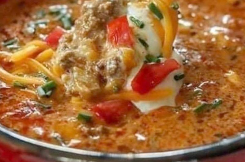 ultimate creamy beef taco soup recipe easy cheesy and keto friendly