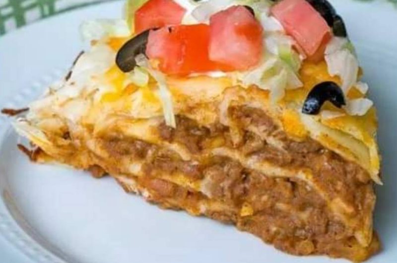ultimate layered taco pie recipe easy cheesy and perfect for taco night