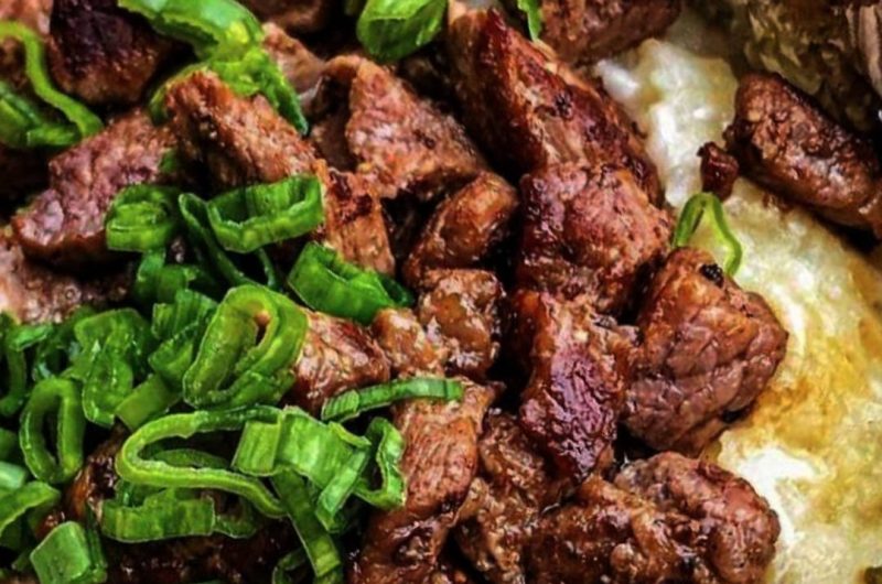 ultimate loaded baked potato with garlic butter steak bites a hearty comfort food recipe