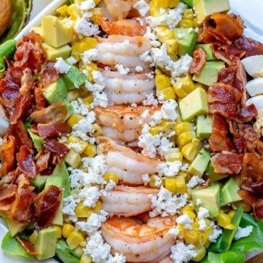 ultimate shrimp cobb salad with fresh lemon chive dressing a healthy flavorful delight