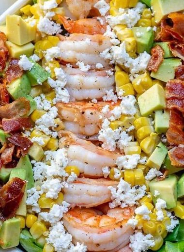 ultimate shrimp cobb salad with fresh lemon chive dressing a healthy flavorful delight