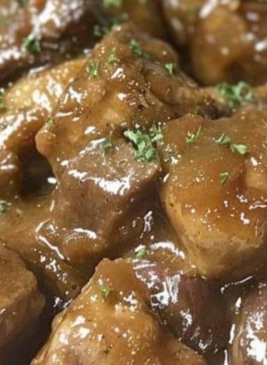 ultimate slow cooker beef in onion gravy a fork tender comfort food recipe