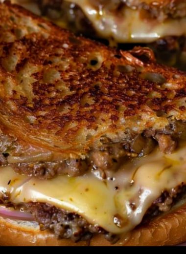 ultimate smashing patty melts with secret caramelized onion sauce